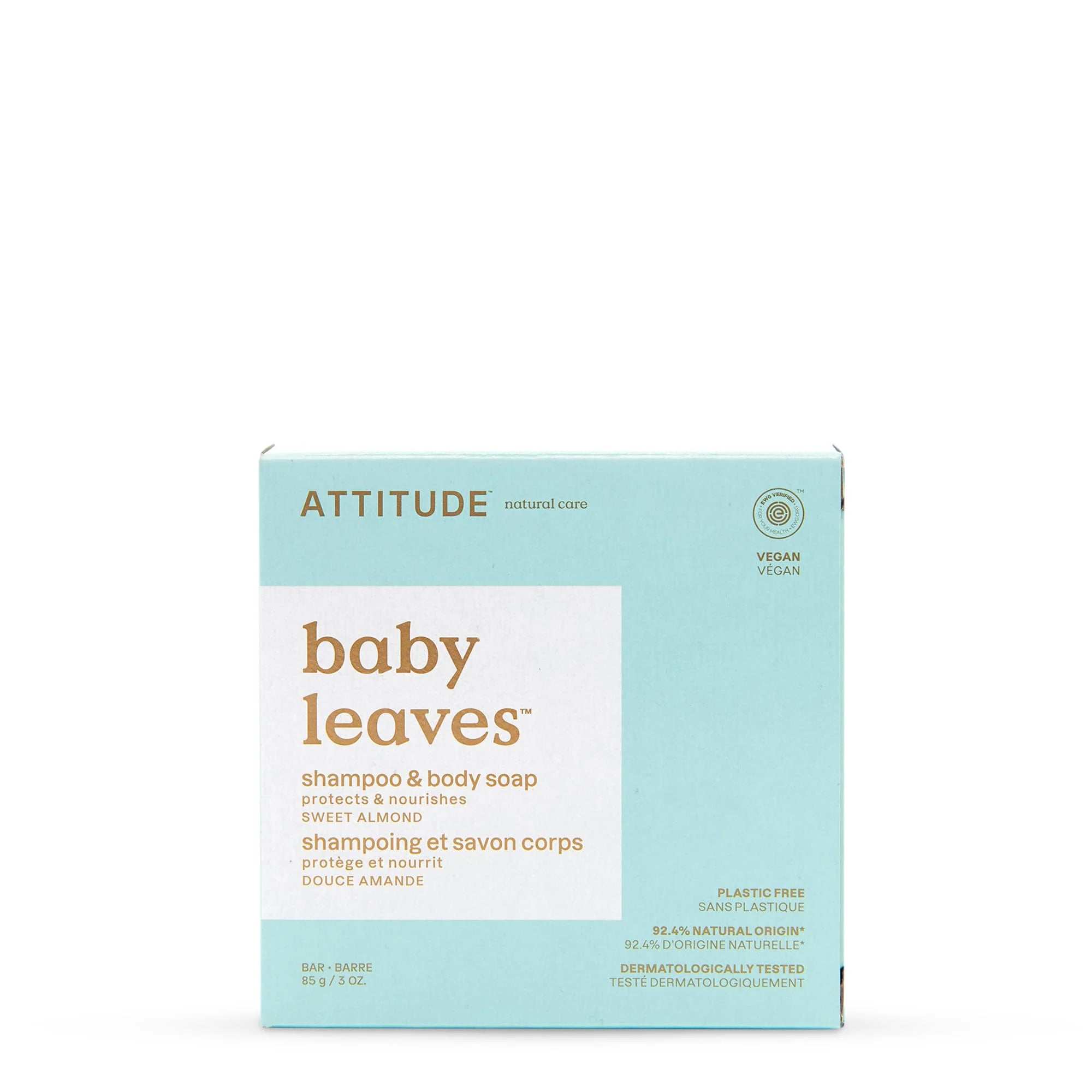 2-in-1 Baby Shampoo & Body Soap - Bar Sweet Almond-3 OZ.