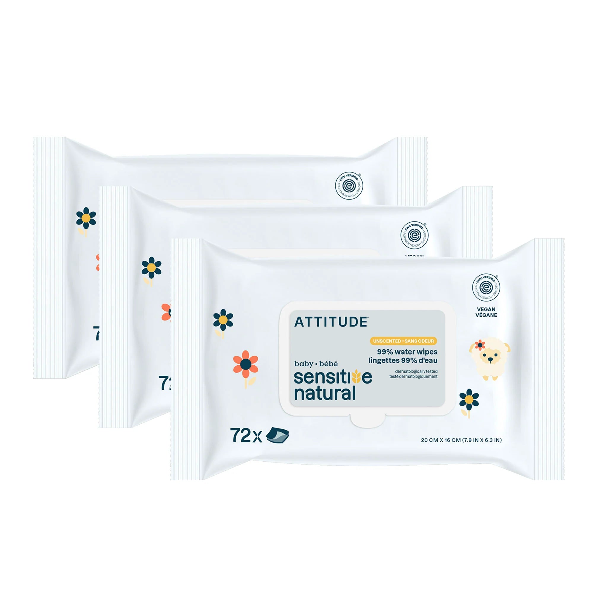 Baby Wipes - Sensitive Skin Unscented-3 units