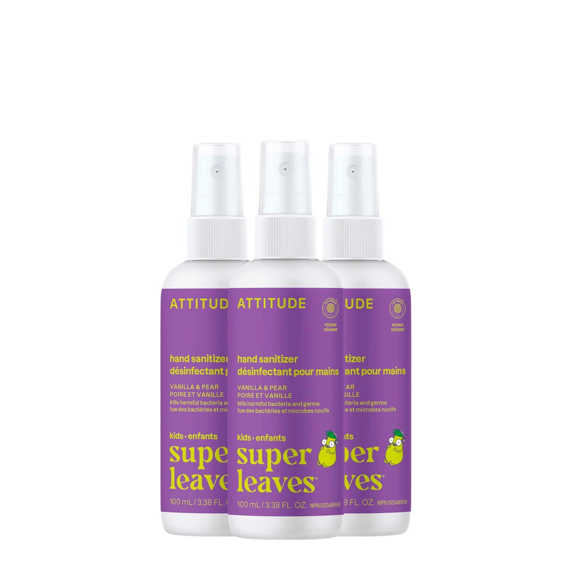 Kids Hand Sanitizer 3-pack Vanilla & Pear-3 x 3.38 FL. OZ.