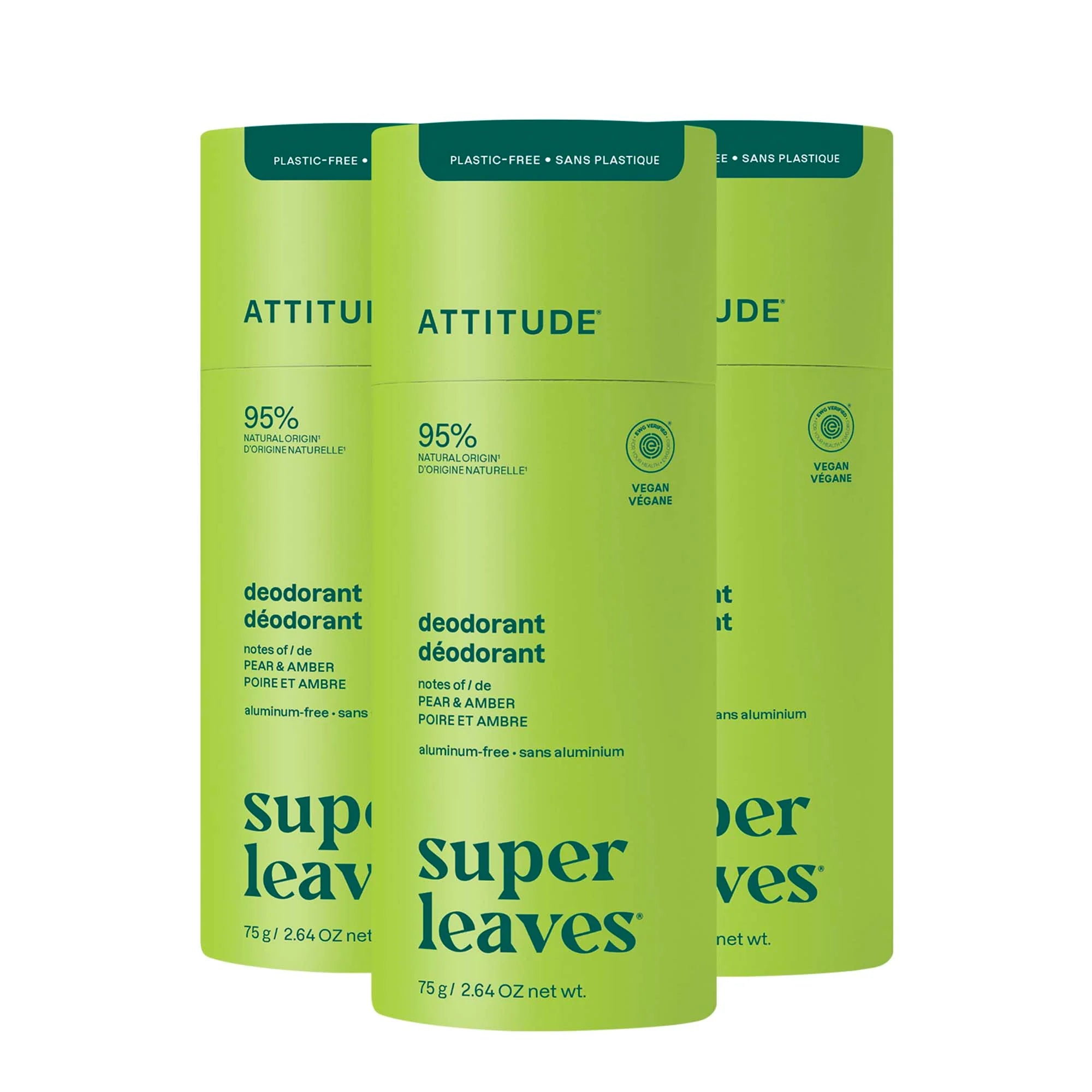 Deodorant 3-pack Pear & Amber-Solid - 3 x 2.64 OZ.