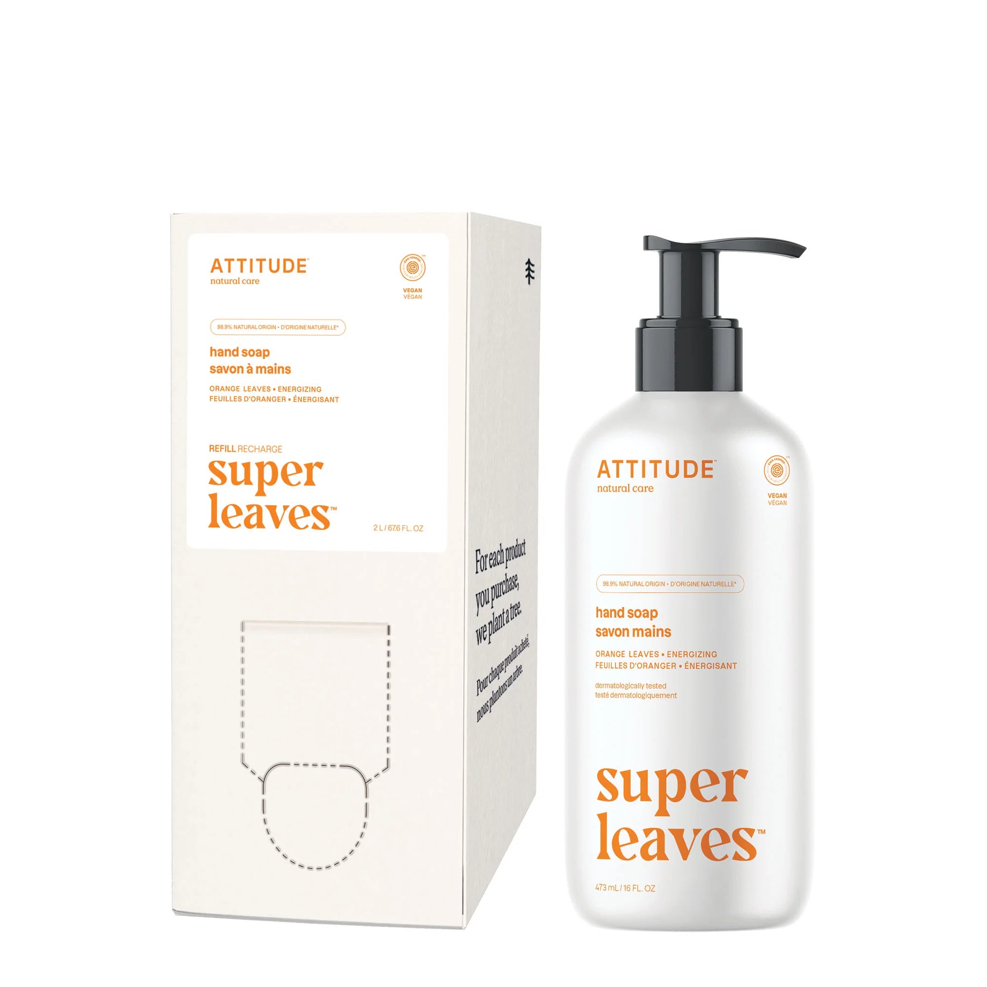 Hand Soap & Refill Duo Orange Leaves-Bundle