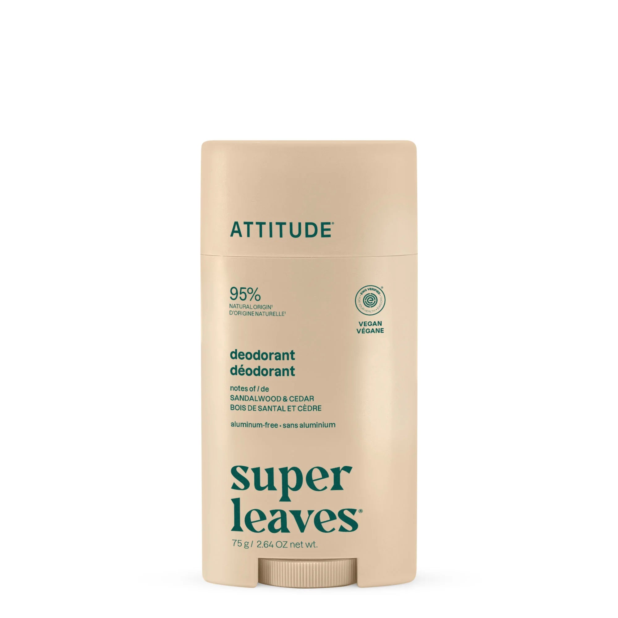 Deodorant - Aluminum-free Sandalwood & Cedar-2.64 OZ.