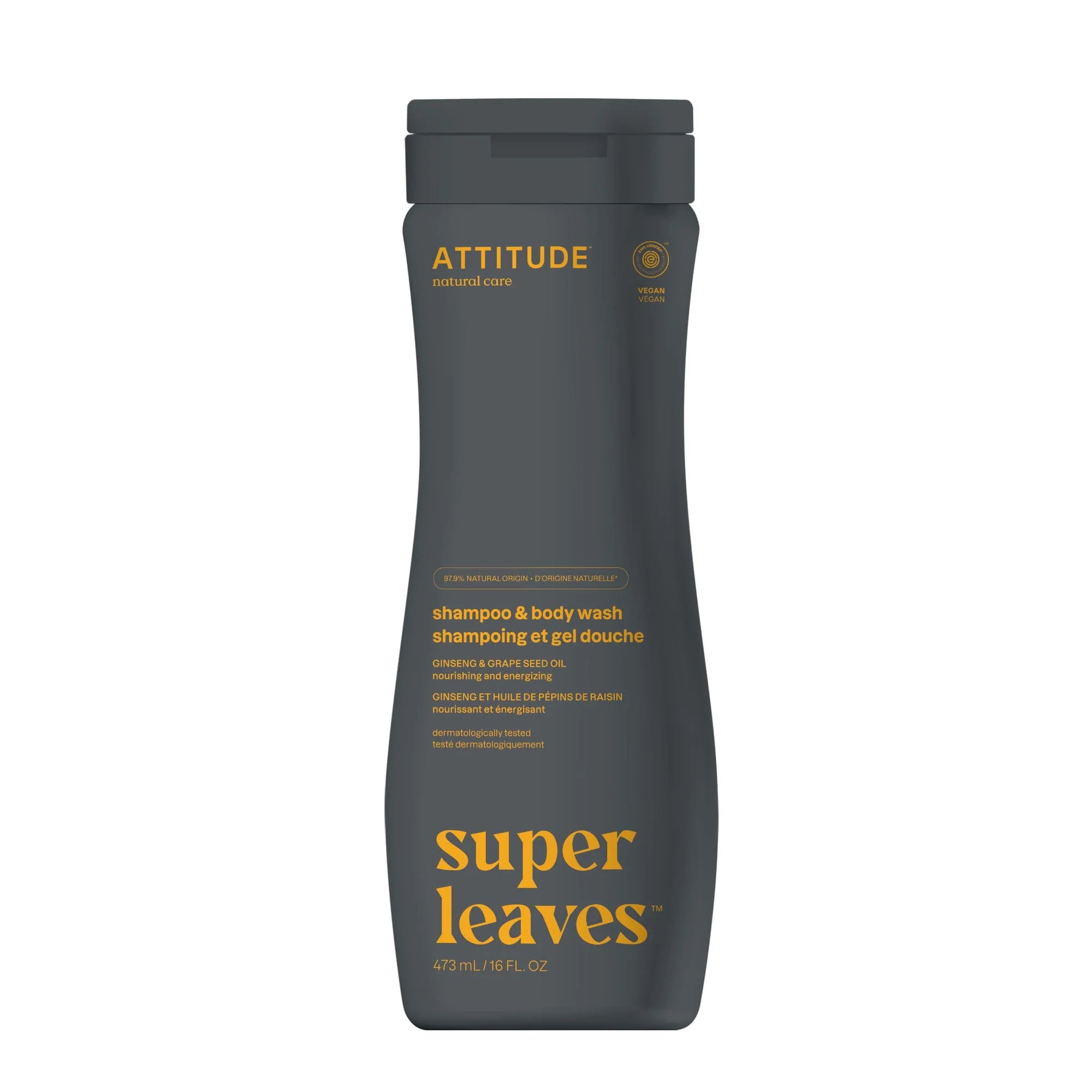 2-in-1 Nourishing Shampoo & Body Wash Ginseng & Grape Seed Oil-16 FL. OZ.