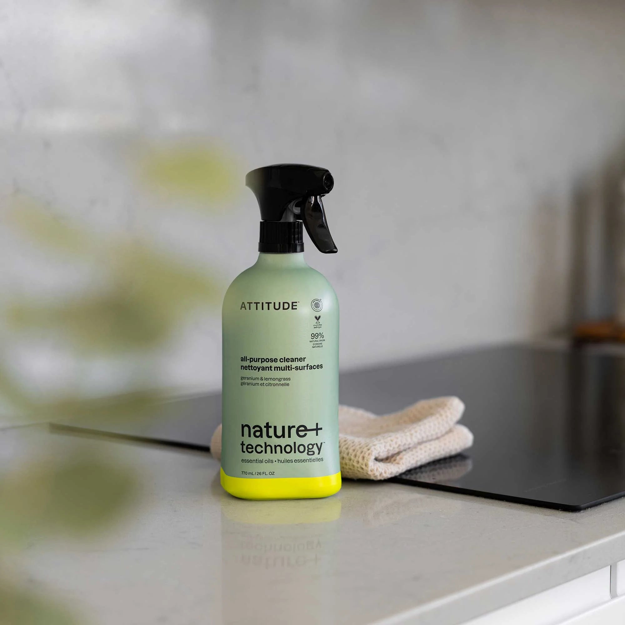 All Purpose Cleaner - Essential Oils Geranium & Lemongrass-Plastic - 26 FL. OZ. - View 2