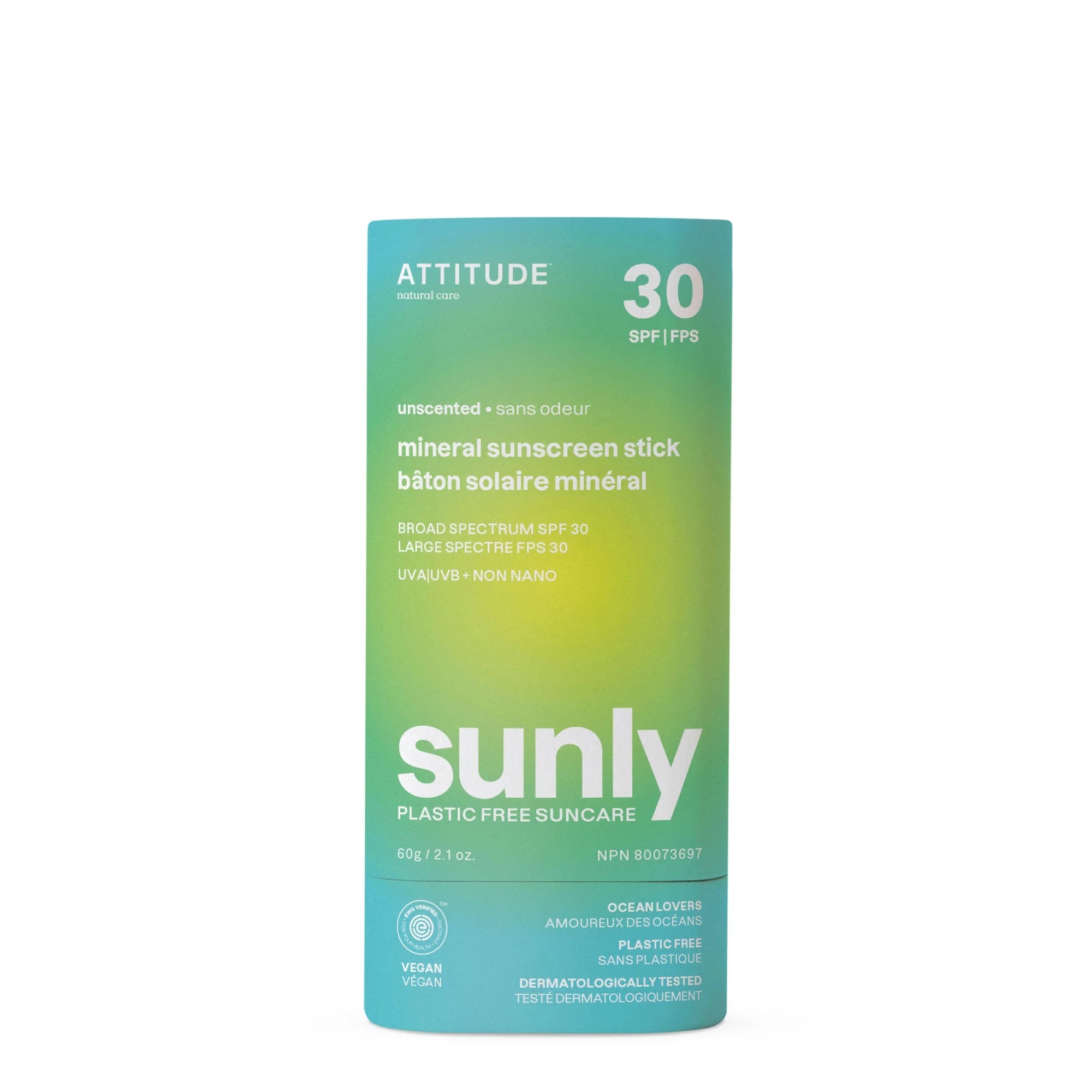 Mineral Sunscreen Stick - Spf 30 Unscented-2.1 OZ.