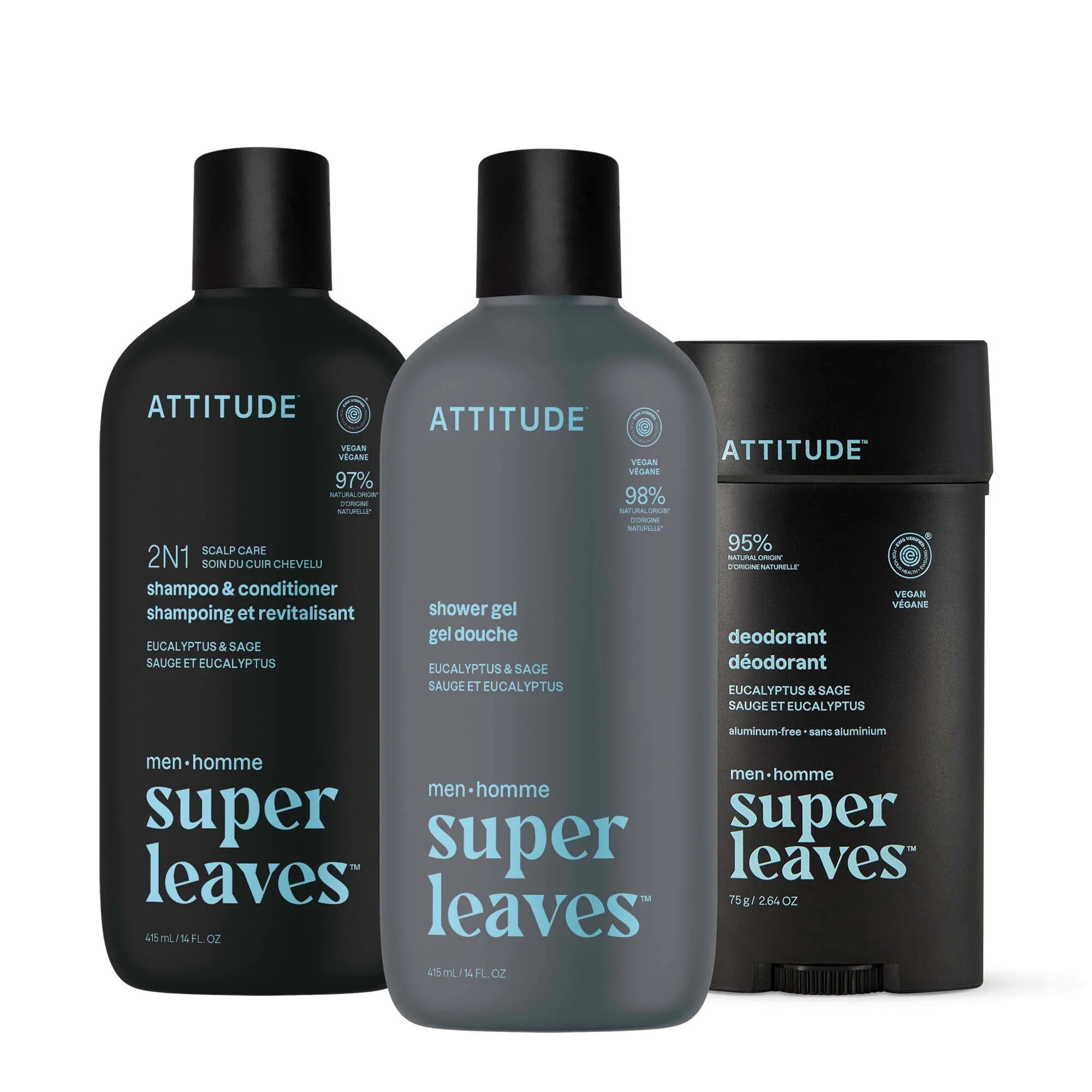 Men Hair & Body Care Kit Eucalyptus & Sage-Bundle